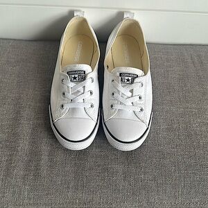 Women’s Converse White Chuck Taylor All Star Ballet Slip Shoes - Size 9